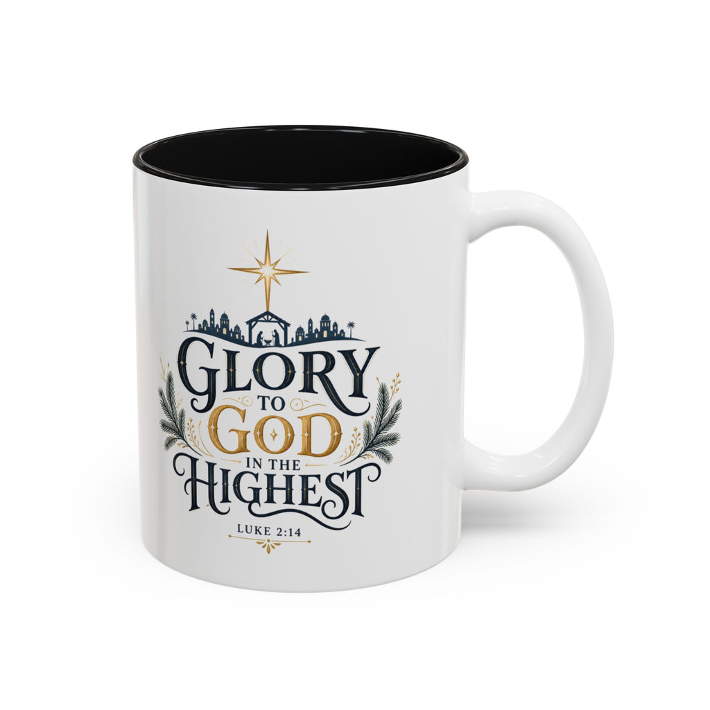 Glory to God in the Highest Mug, Luke 2:14 Christmas Coffee Mug, Christian Christmas Cup, Bible Verse Mug, Nativity Gift