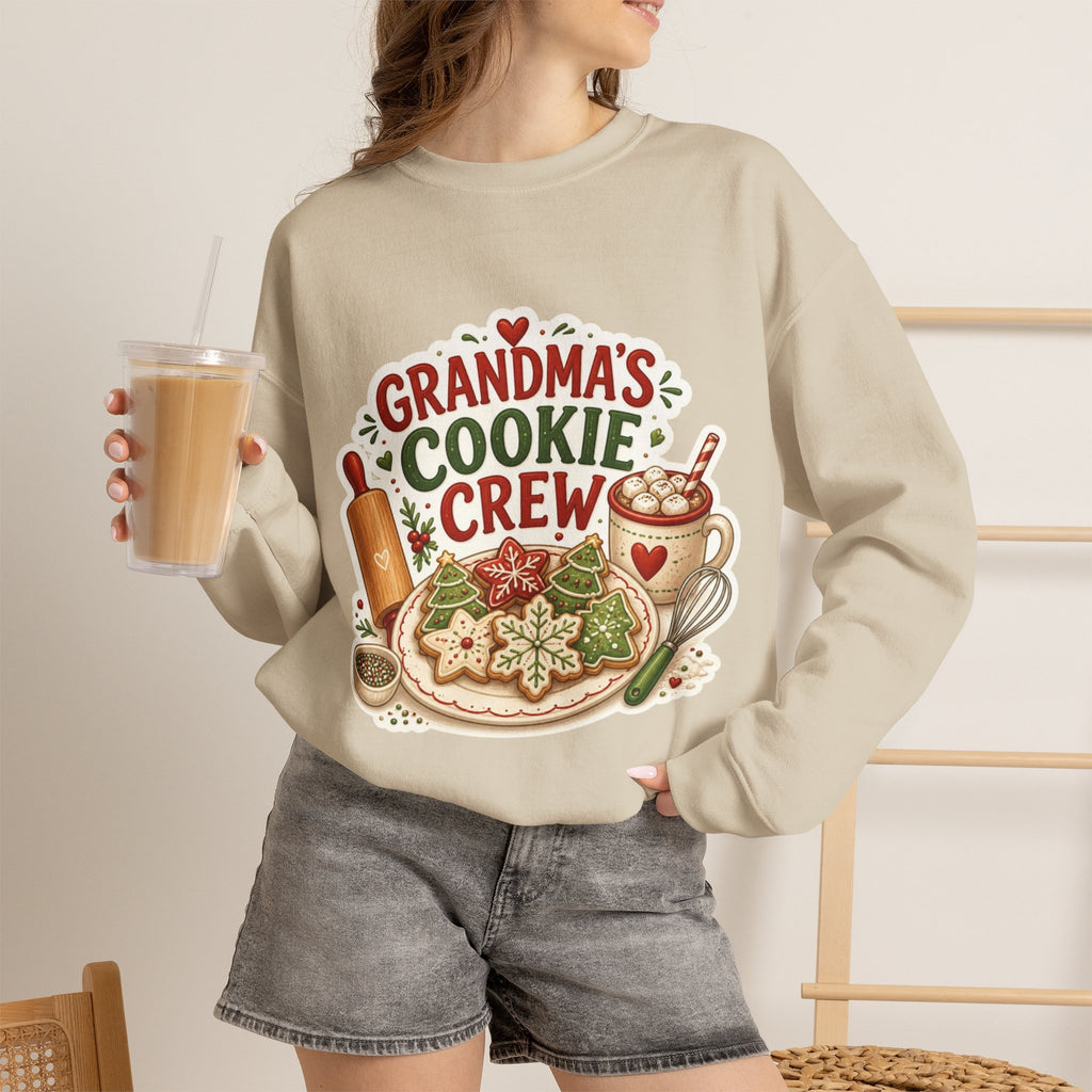 Grandma's Cookie Crew Sweatshirt, Christmas Baking Crewneck, Grandma Christmas Sweater, Cookie Baking Shirt, Gift for Grandma