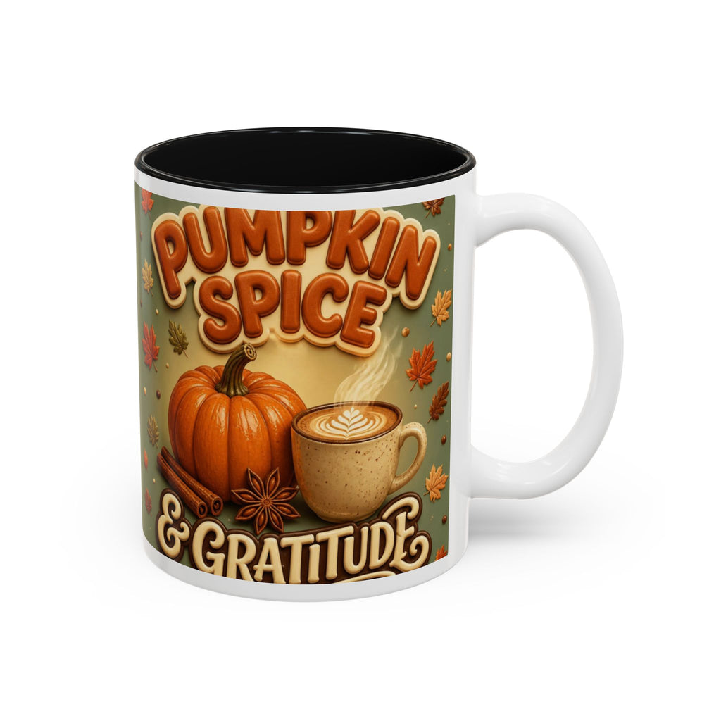 Pumpkin Spice and Gratitude Mug, Thanksgiving Coffee Mug, Fall Mug Gift, Autumn Coffee Cup, Pumpkin Spice Lover Gift, Hostess Gift