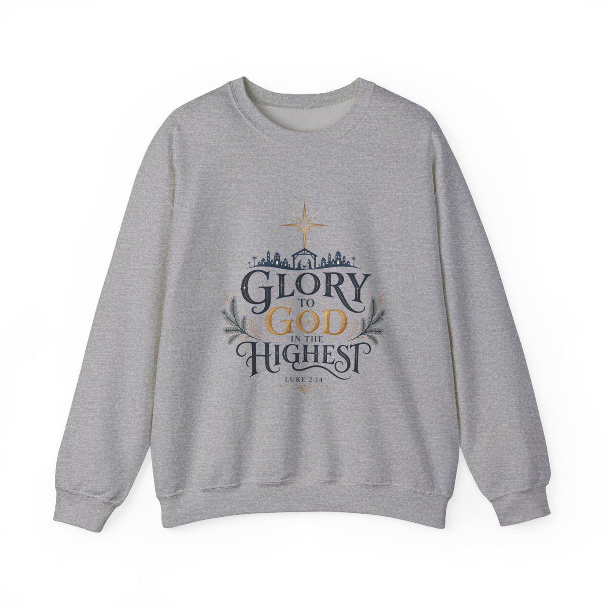 Glory to God in the Highest Sweatshirt, Luke 2:14 Christmas Crewneck, Christian Christmas Sweater, Bible Verse Shirt, Faith Gift