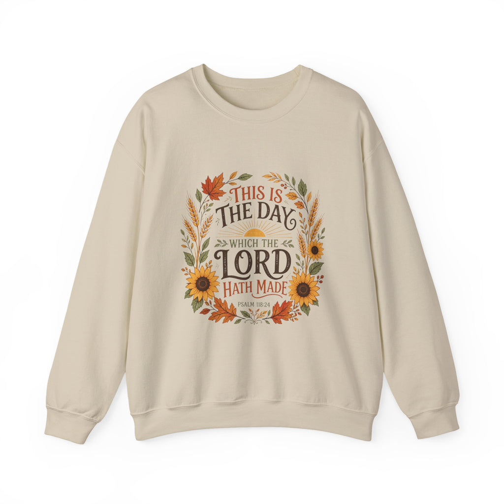 This Is the Day Which the Lord Hath Made Sweatshirt, Psalm 118:24 Crewneck, Fall Bible Verse Sweater, Christian Fall Shirt