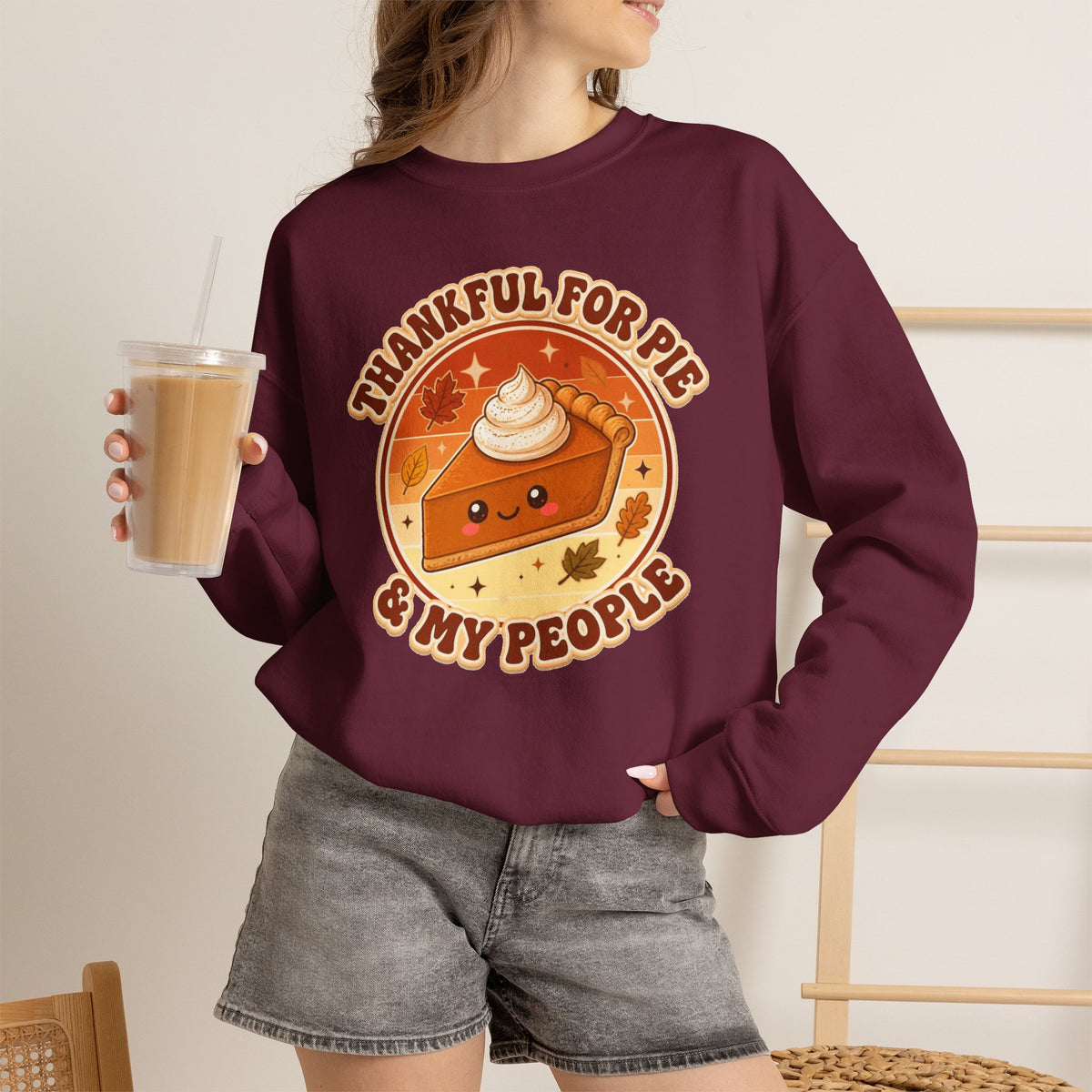 Thankful for Pie and My People Sweatshirt, Thanksgiving Sweatshirt, Funny Pie Crewneck, Fall Family Shirt, Cute Thanksgiving Gift