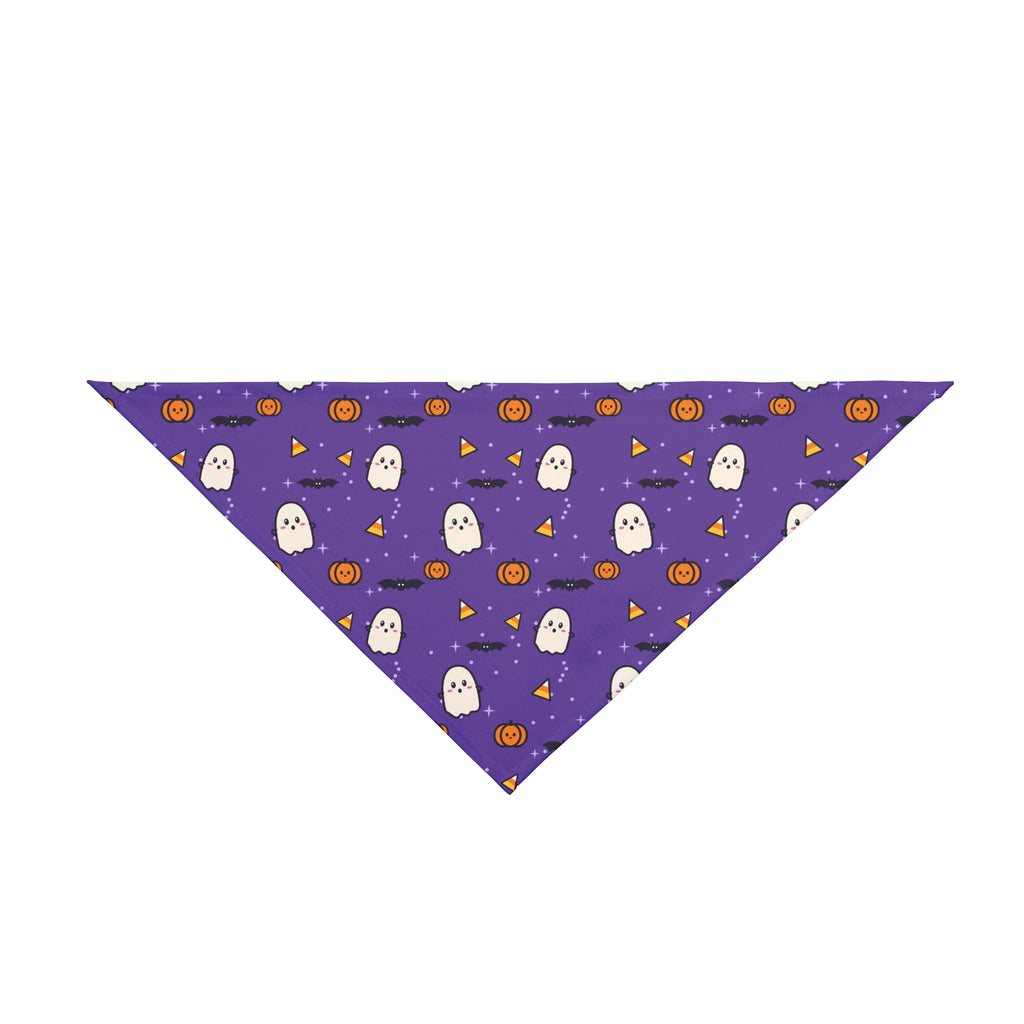 Halloween Dog Bandana, Boo Crew Ghost Pet Bandana, Cute Purple Spooky Dog Scarf, Pumpkin Candy Corn Bandana, Halloween Pet Costume