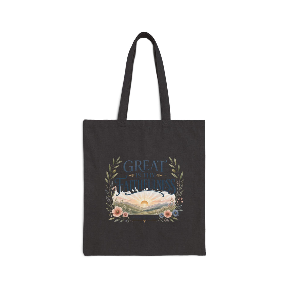 Great Is Thy Faithfulness Tote Bag, Lamentations 3:23 Canvas Tote, Bible Verse Bag, Christian Church Tote, Faith Gift