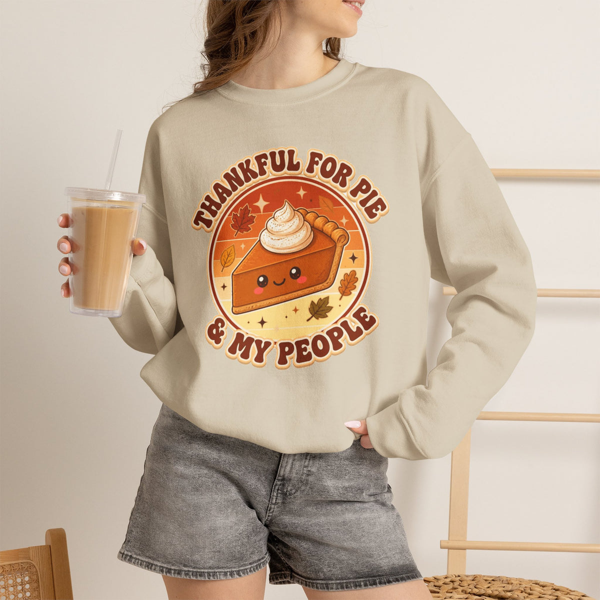 Thankful for Pie and My People Sweatshirt, Thanksgiving Sweatshirt, Funny Pie Crewneck, Fall Family Shirt, Cute Thanksgiving Gift