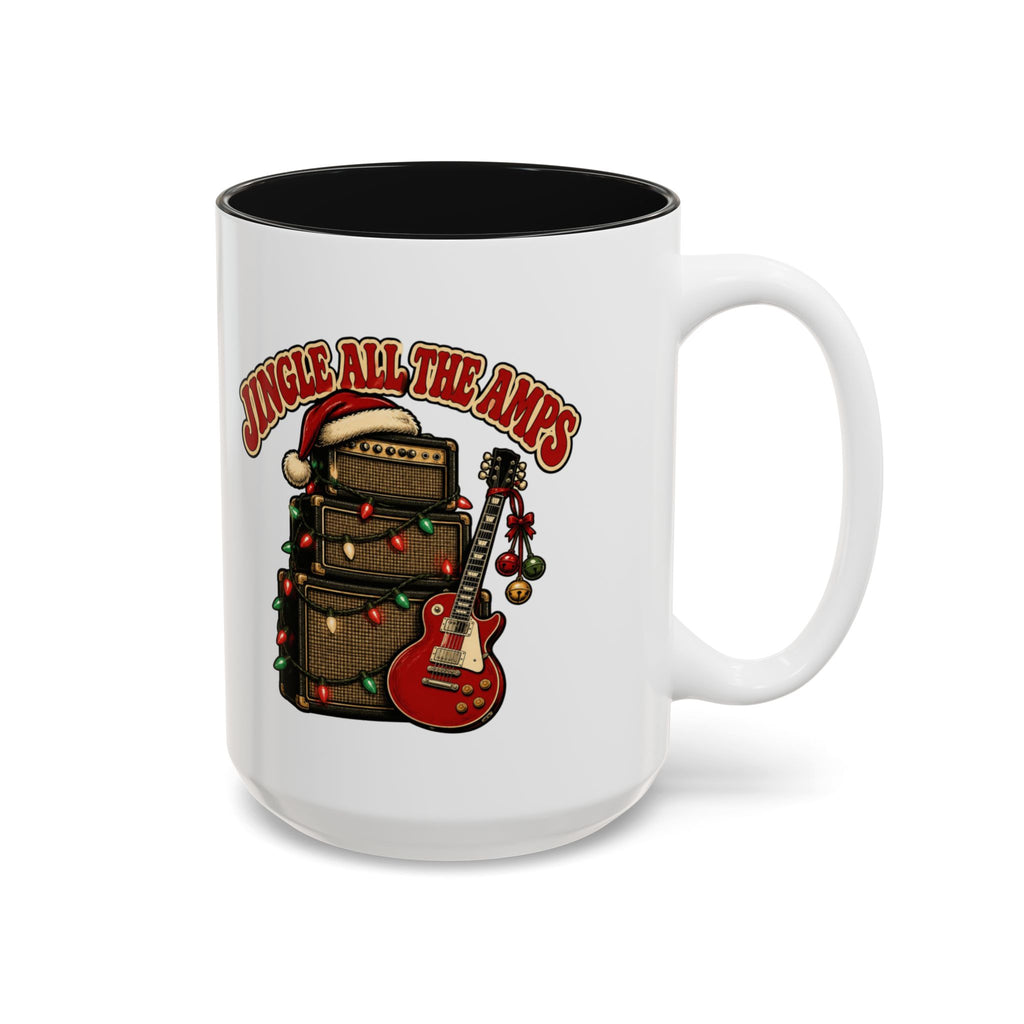 Jingle All the Amps Mug, Rock and Roll Christmas Coffee Mug, Guitar Amp Christmas Cup, Guitar Player Gift, Musician Xmas Mug