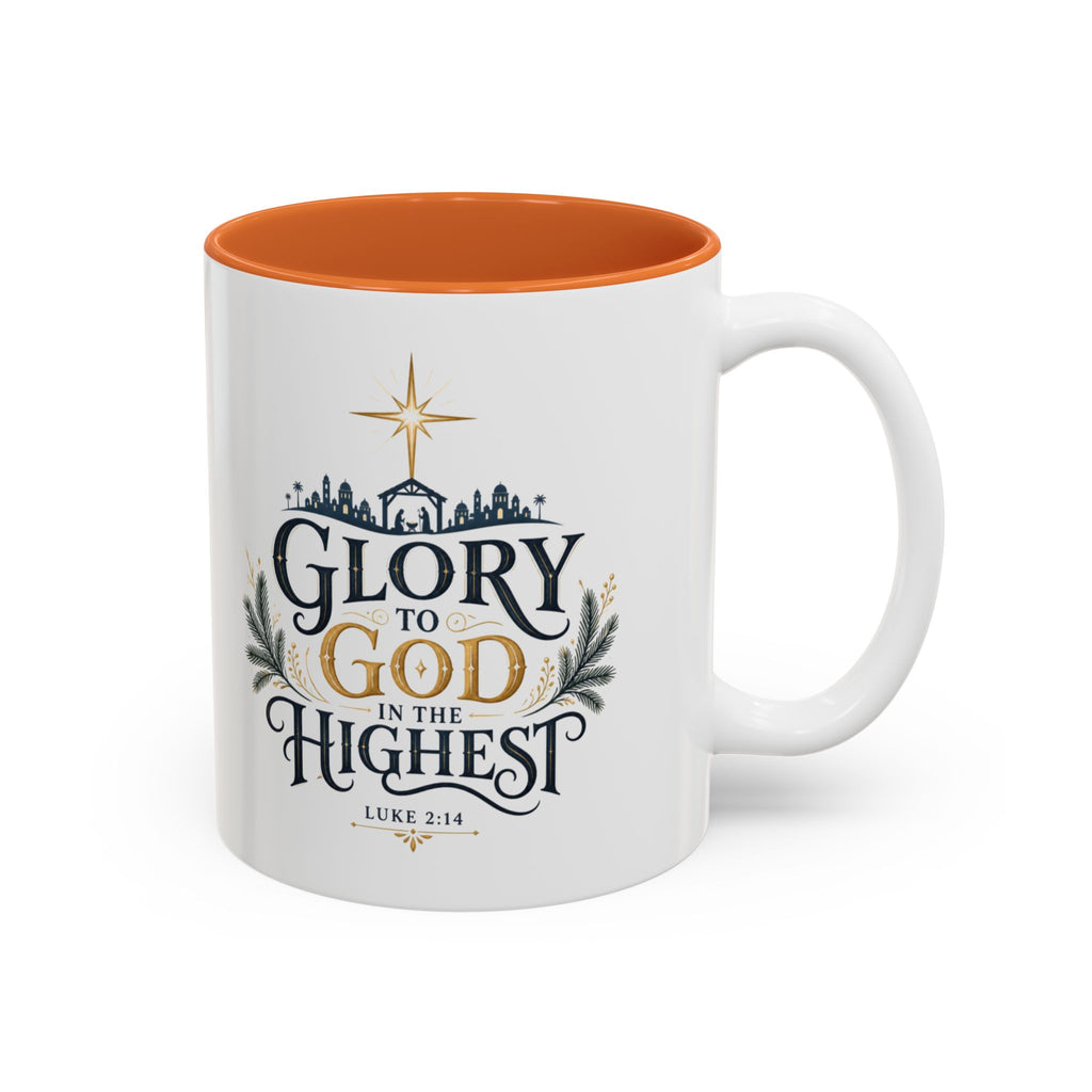 Glory to God in the Highest Mug, Luke 2:14 Christmas Coffee Mug, Christian Christmas Cup, Bible Verse Mug, Nativity Gift