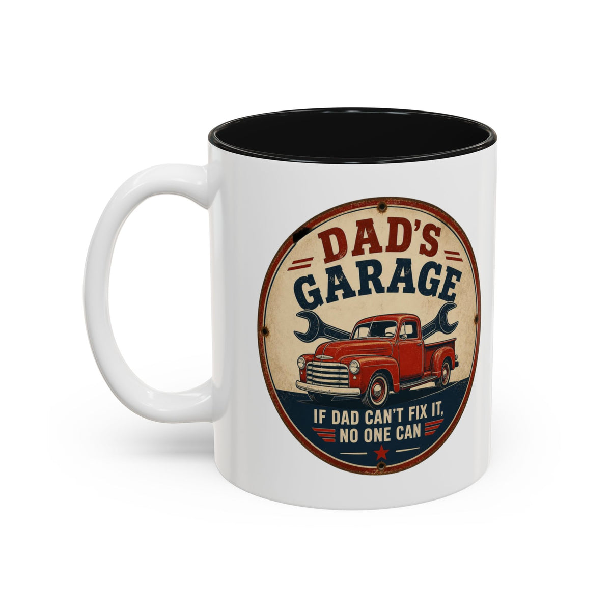 Dad's Garage Mug, If Dad Can't Fix It No One Can Coffee Mug, Vintage Truck Mug, Funny Dad Gift, Mechanic Dad Christmas Gift