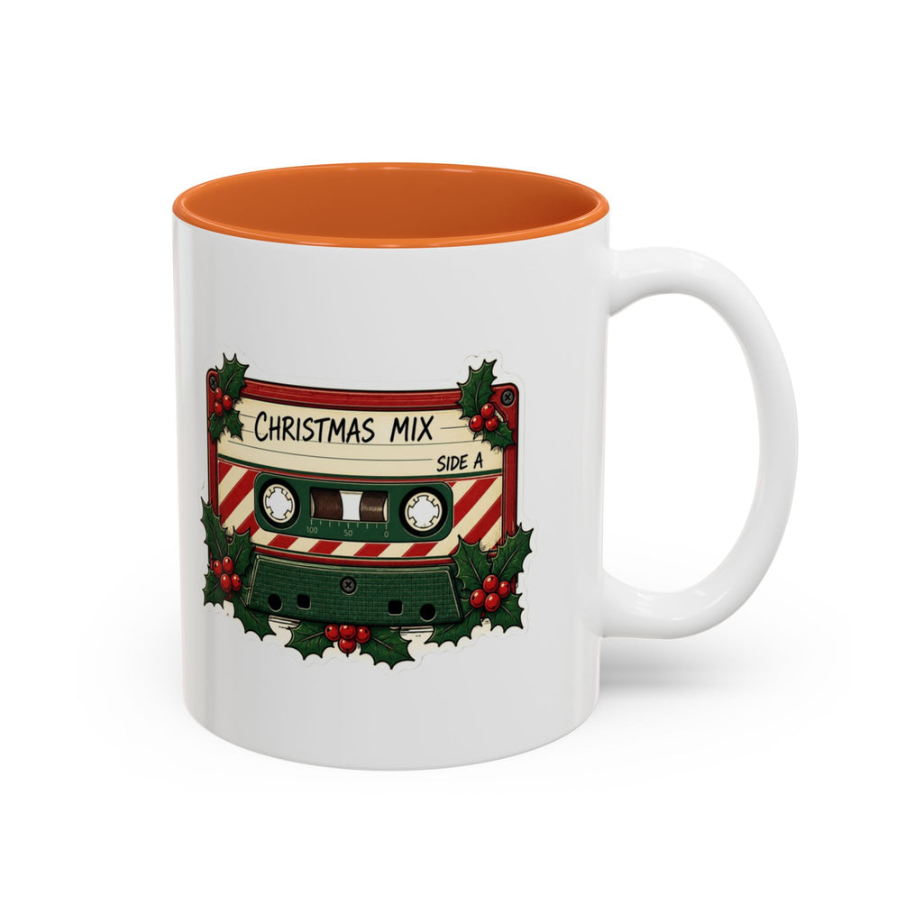 Christmas Mix Cassette Mug, Retro Christmas Coffee Mug, 80s 90s Mixtape Cup, Vintage Christmas Music Gift, Nostalgic Holiday Mug