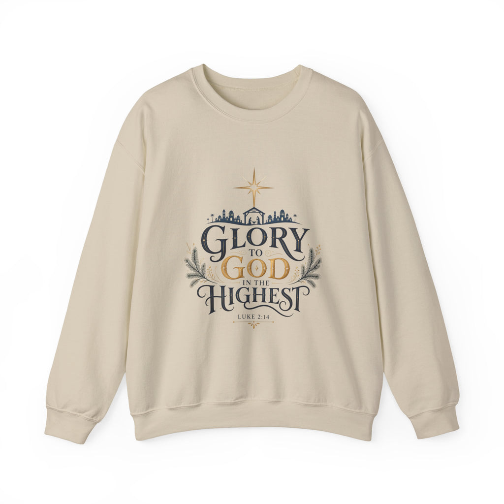 Glory to God in the Highest Sweatshirt, Luke 2:14 Christmas Crewneck, Christian Christmas Sweater, Bible Verse Shirt, Faith Gift
