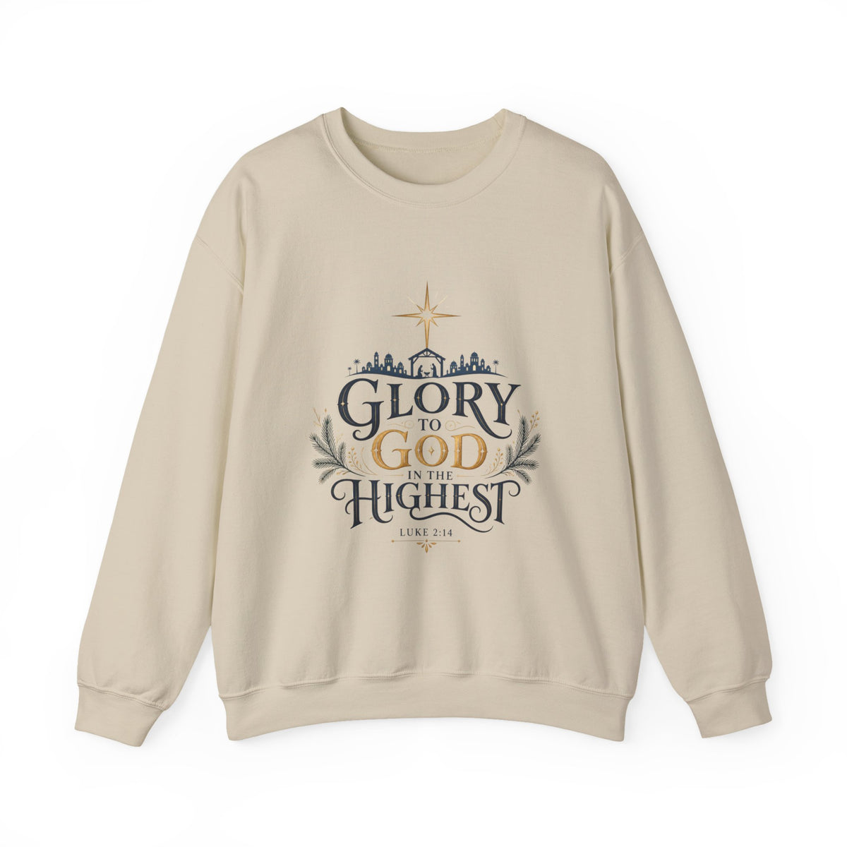 Glory to God in the Highest Sweatshirt, Luke 2:14 Christmas Crewneck, Christian Christmas Sweater, Bible Verse Shirt, Faith Gift