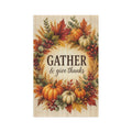 Gather and Give Thanks Tea Towel, Thanksgiving Kitchen Towel, Fall Hand Towel, Autumn Wreath Dish Towel, Hostess Gift, Thanksgiving Decor