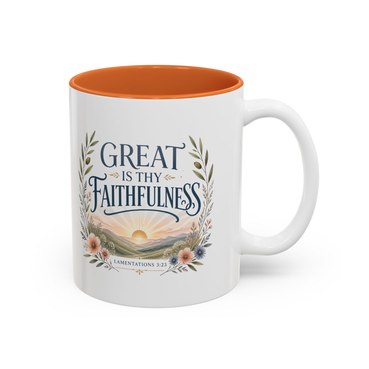 Great Is Thy Faithfulness Mug, Lamentations 3:23 Coffee Mug, Bible Verse Cup, Christian Gift for Women, Scripture Mug