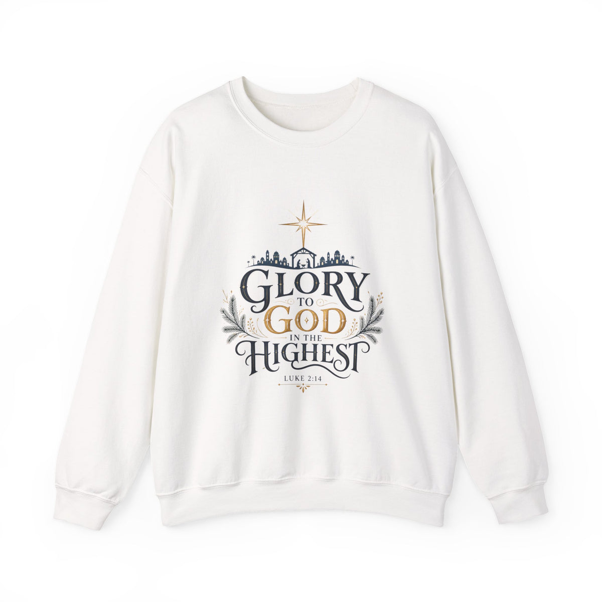Glory to God in the Highest Sweatshirt, Luke 2:14 Christmas Crewneck, Christian Christmas Sweater, Bible Verse Shirt, Faith Gift
