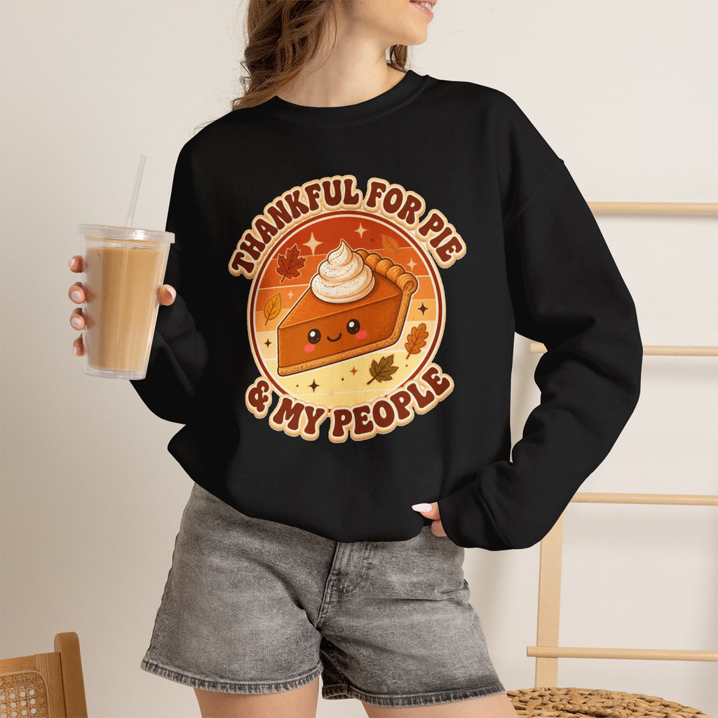 Thankful for Pie and My People Sweatshirt, Thanksgiving Sweatshirt, Funny Pie Crewneck, Fall Family Shirt, Cute Thanksgiving Gift