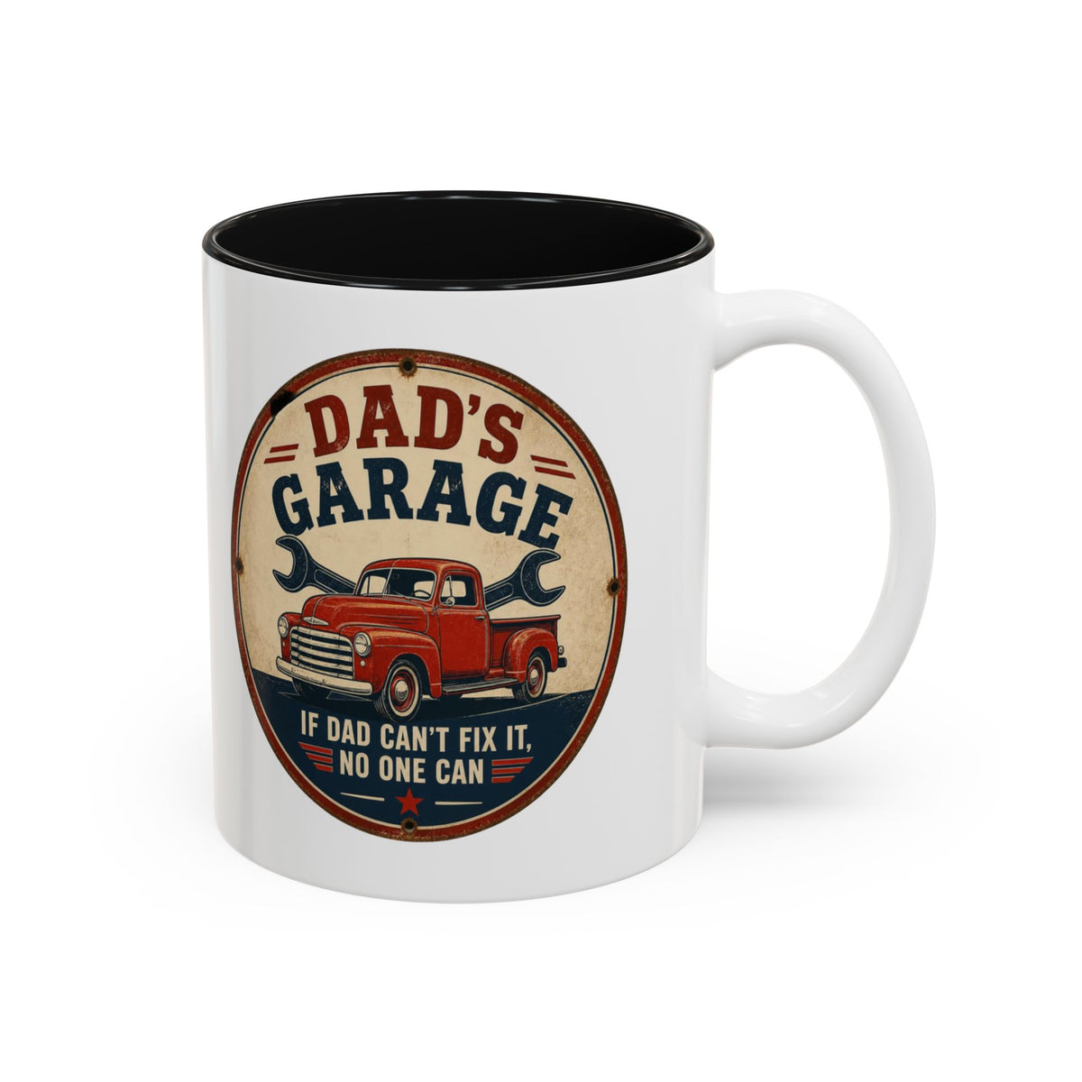 Dad's Garage Mug, If Dad Can't Fix It No One Can Coffee Mug, Vintage Truck Mug, Funny Dad Gift, Mechanic Dad Christmas Gift