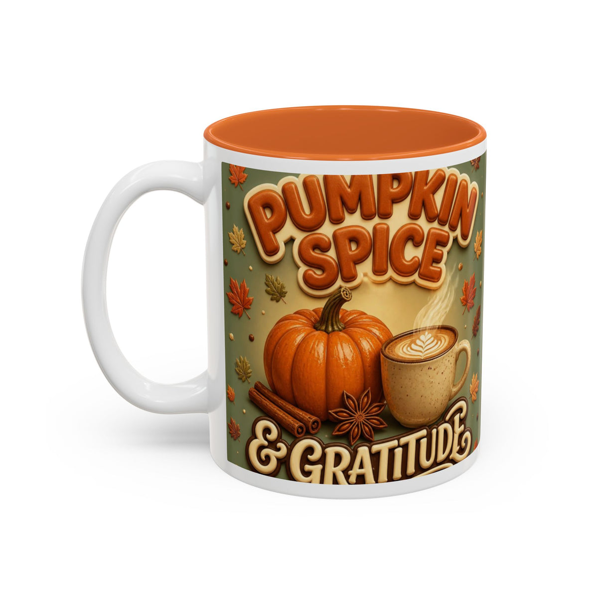 Pumpkin Spice and Gratitude Mug, Thanksgiving Coffee Mug, Fall Mug Gift, Autumn Coffee Cup, Pumpkin Spice Lover Gift, Hostess Gift