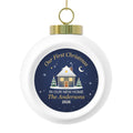 Winter Night New Home Personalized Premium Ball Ornament