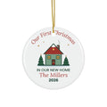 Personalized New Home Ornament - Classic Flat Ceramic