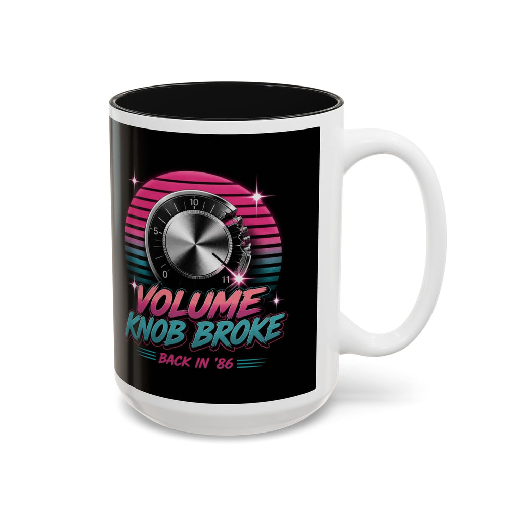 Volume Knob Broke Back in 86 Mug, Funny 80s Rock Coffee Mug, Retro Synthwave Cup, Guitar Amp Gift, Classic Rock Dad, Music Lover