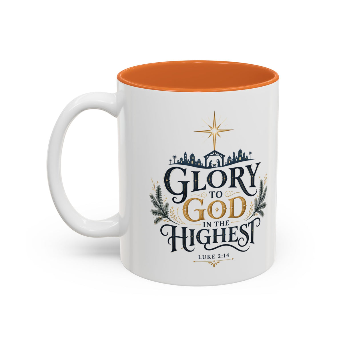 Glory to God in the Highest Mug, Luke 2:14 Christmas Coffee Mug, Christian Christmas Cup, Bible Verse Mug, Nativity Gift