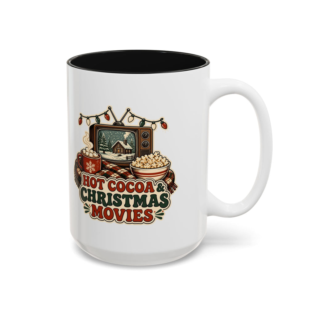 Hot Cocoa and Christmas Movies Mug, Cozy Christmas Coffee Mug, Christmas Movie Night Cup, Winter Hot Chocolate Mug, Gift for Her