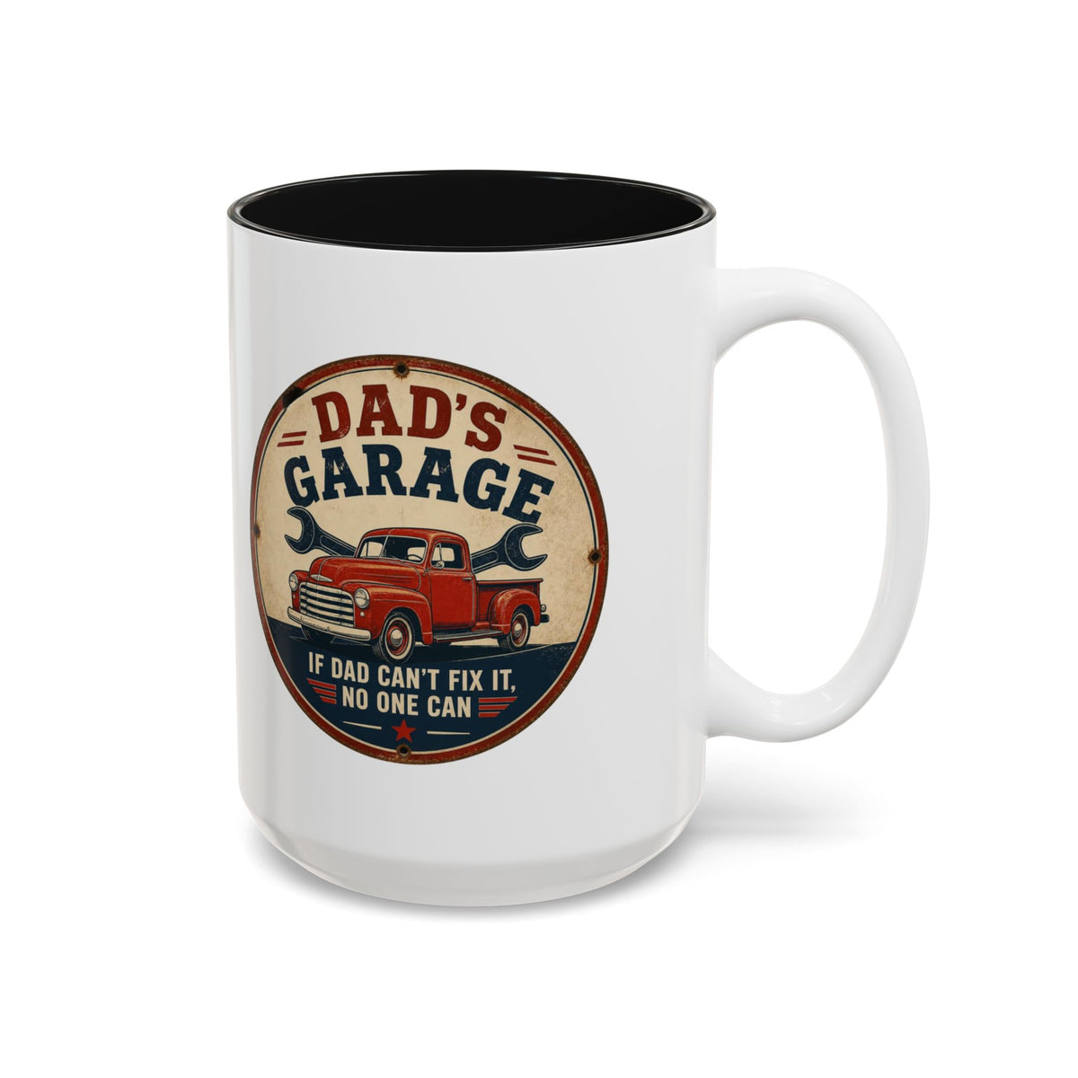 Dad's Garage Mug, If Dad Can't Fix It No One Can Coffee Mug, Vintage Truck Mug, Funny Dad Gift, Mechanic Dad Christmas Gift