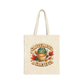 Caffeinated and Grateful Tote Bag, Coffee Lover Tote, Fall Canvas Bag, Cute Coffee Gift, Thankful Tote, Autumn Book Bag, Gift for Her