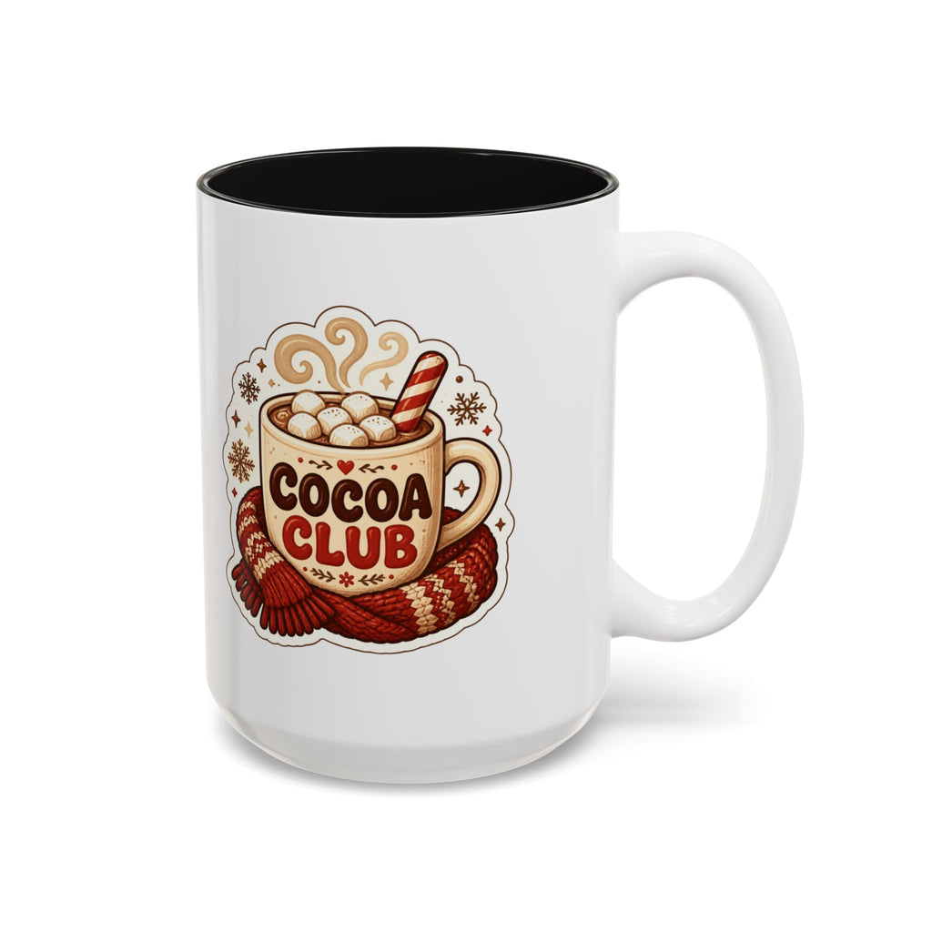 Cocoa Club Mug, Hot Chocolate Christmas Mug, Cute Hot Cocoa Cup with Marshmallows, Winter Coffee Mug, Cozy Holiday Gift