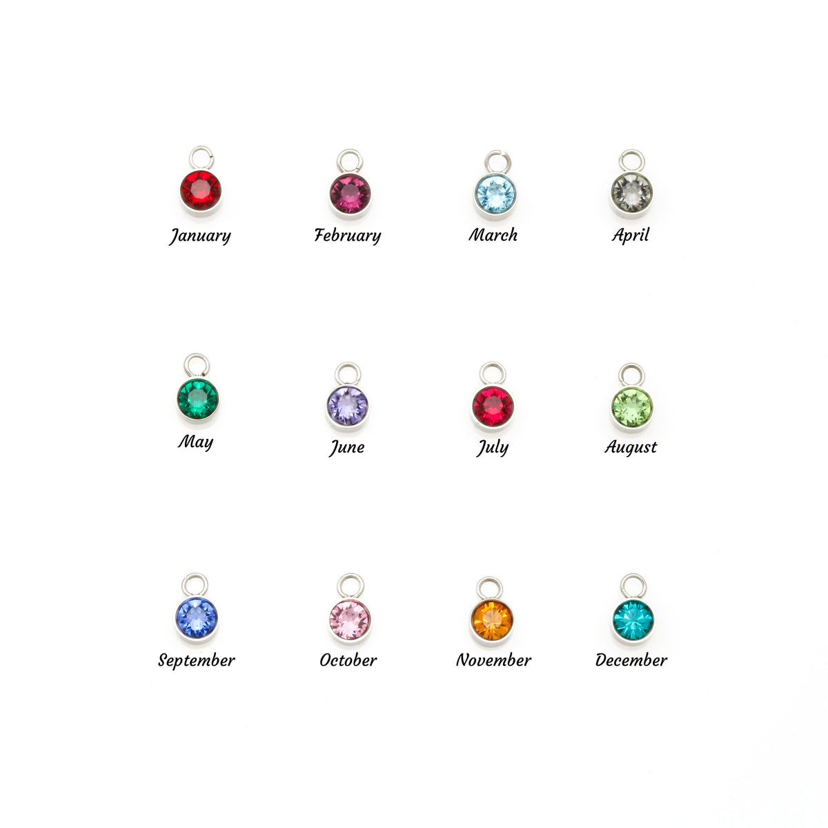 Personalized Birthstone Name Necklace for Daughter, Custom Name Necklace with Birthstone and To My Daughter Card, Christmas Gift